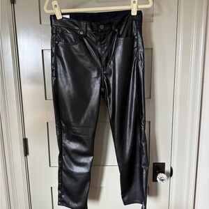 GAP Vintage Slim High Rise Vegan Leather Pants - Black 8P 29